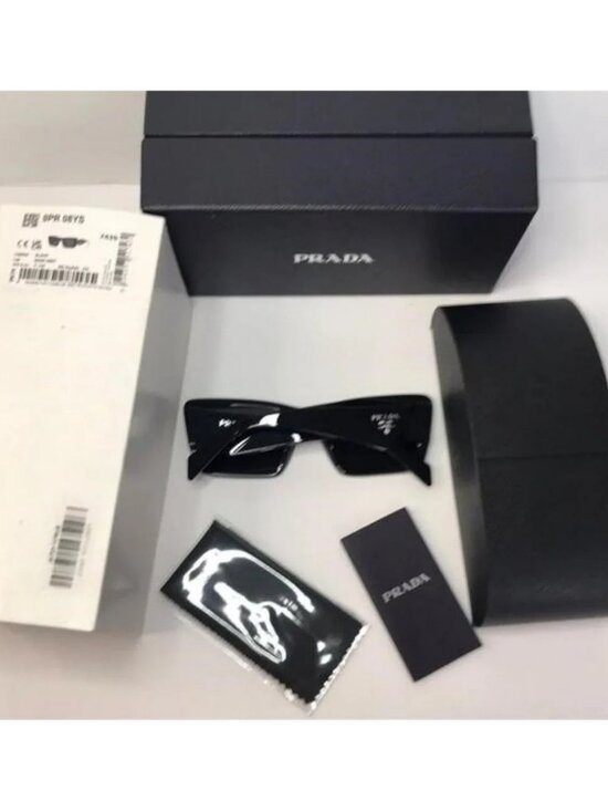 Authentic New Prada PR - 08YS 1AB5S0 Sunglasses Women\'s Black Dark Grey Butterfl main image 5